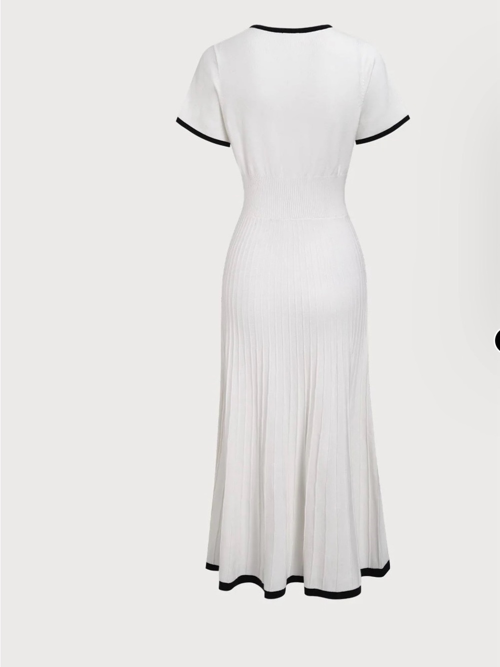 Brand new with tags – never worn.
RIHOAS white ribbed knit midi dress with elega